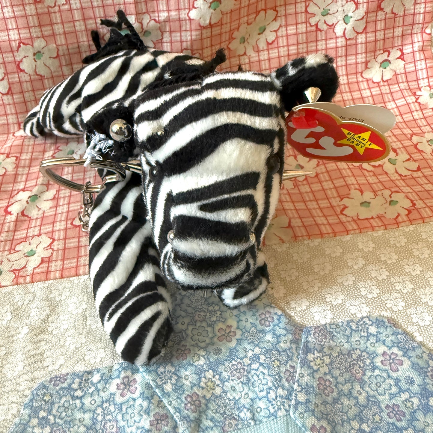 Punk Zebra Beanie Baby