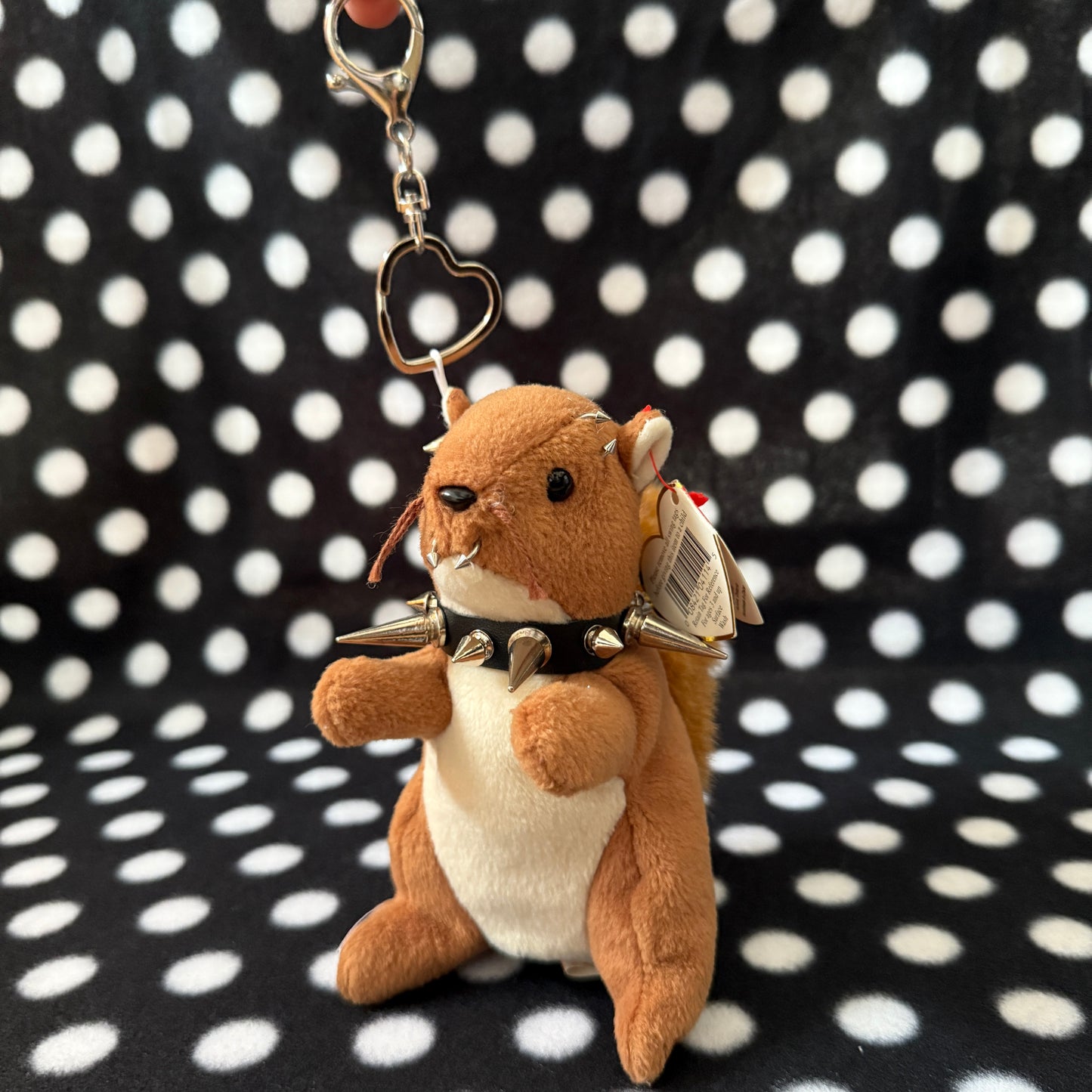 Punk Squirrel Beanie Baby