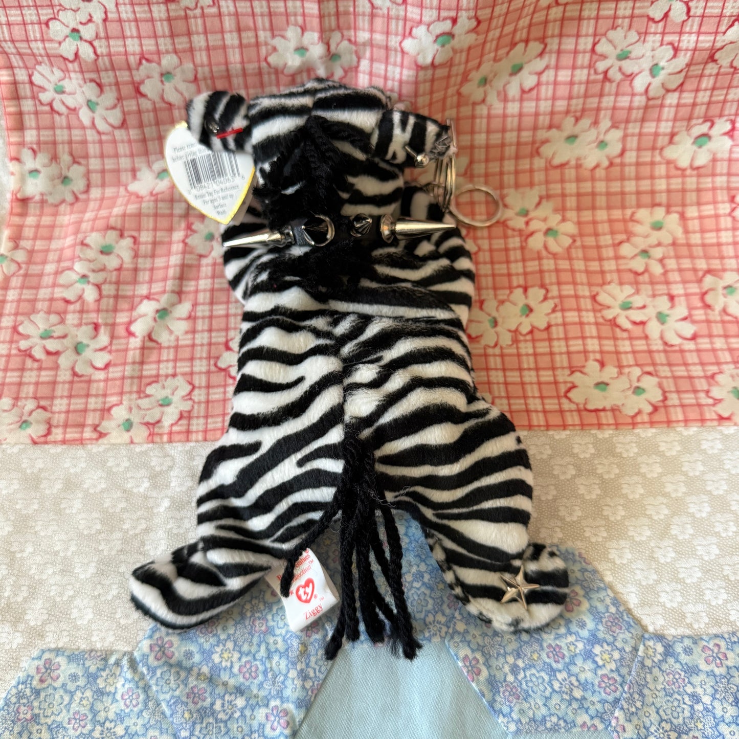 Punk Zebra Beanie Baby