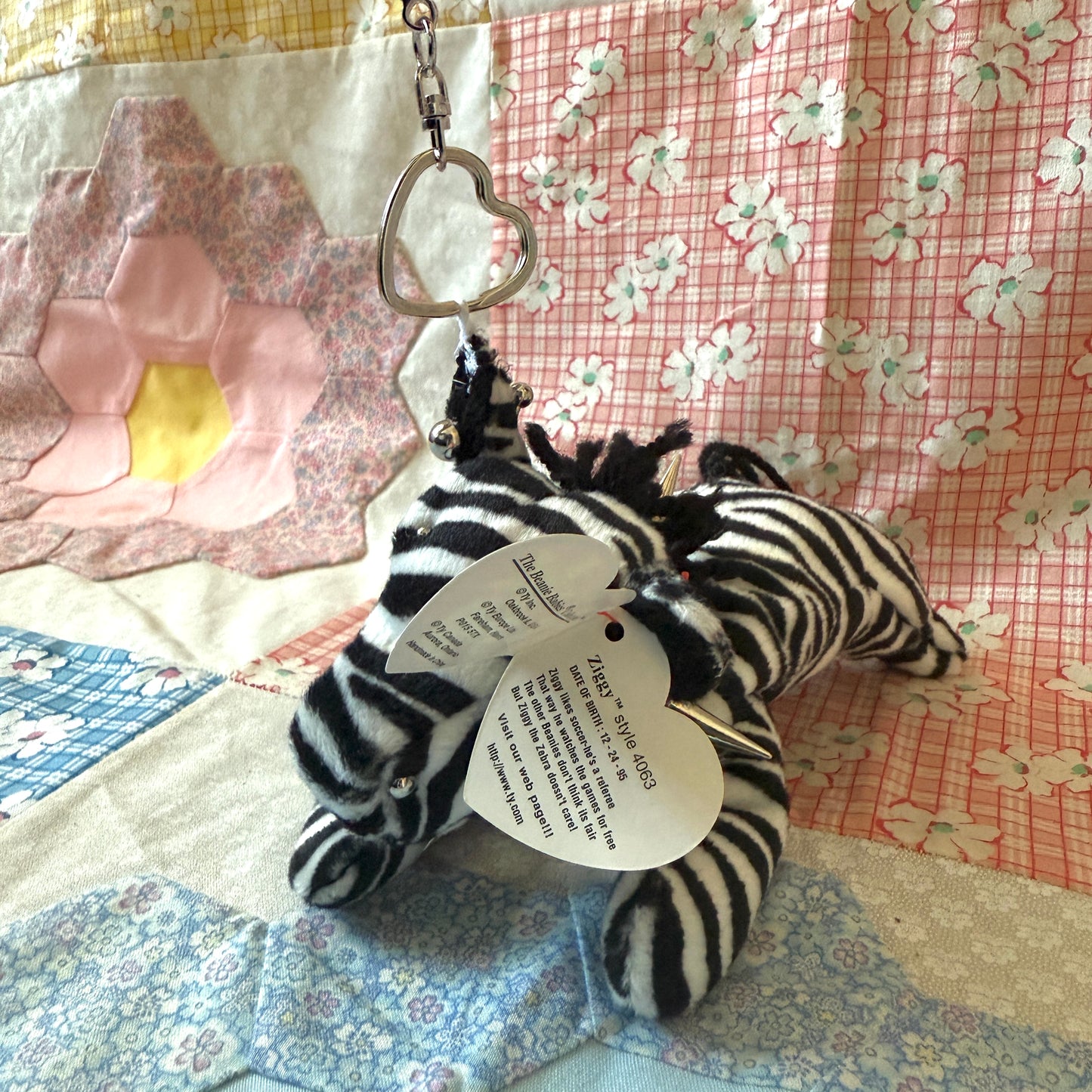 Punk Zebra Beanie Baby
