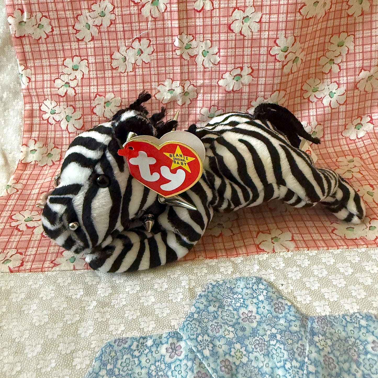 Punk Zebra Beanie Baby