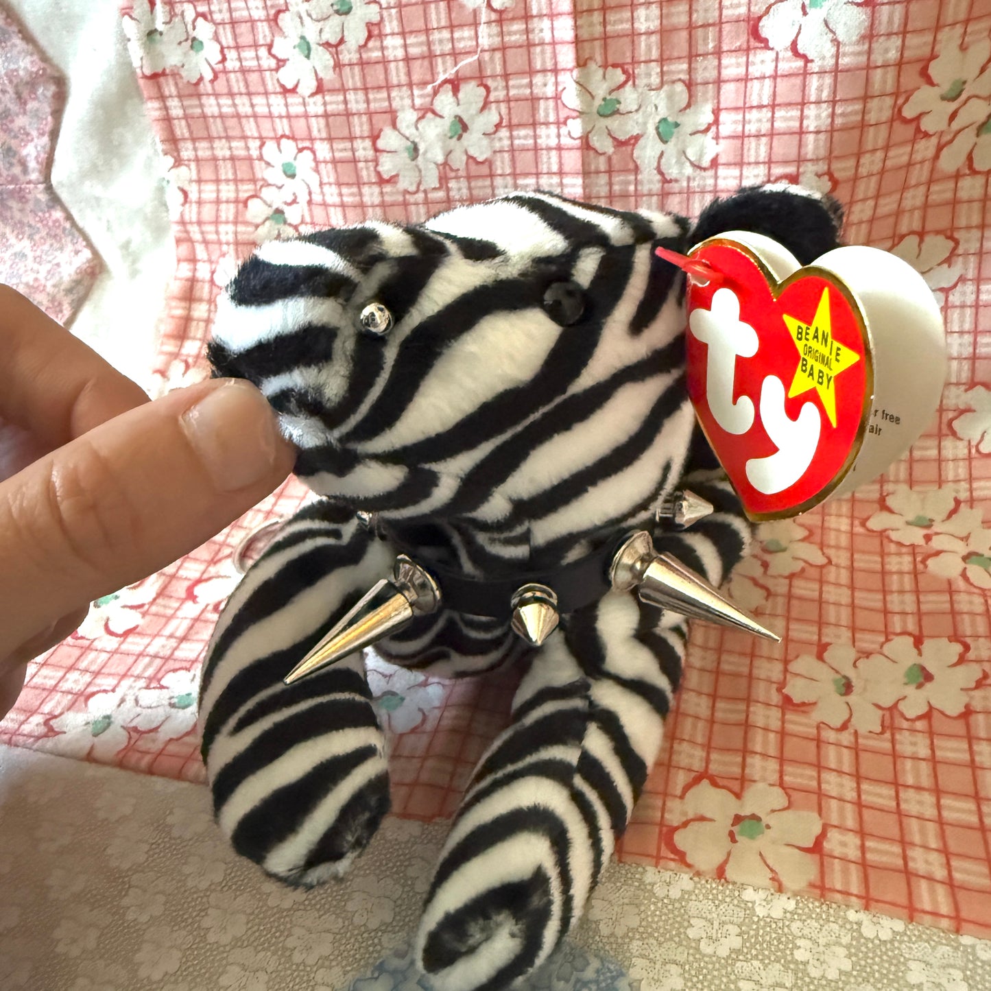 Punk Zebra Beanie Baby