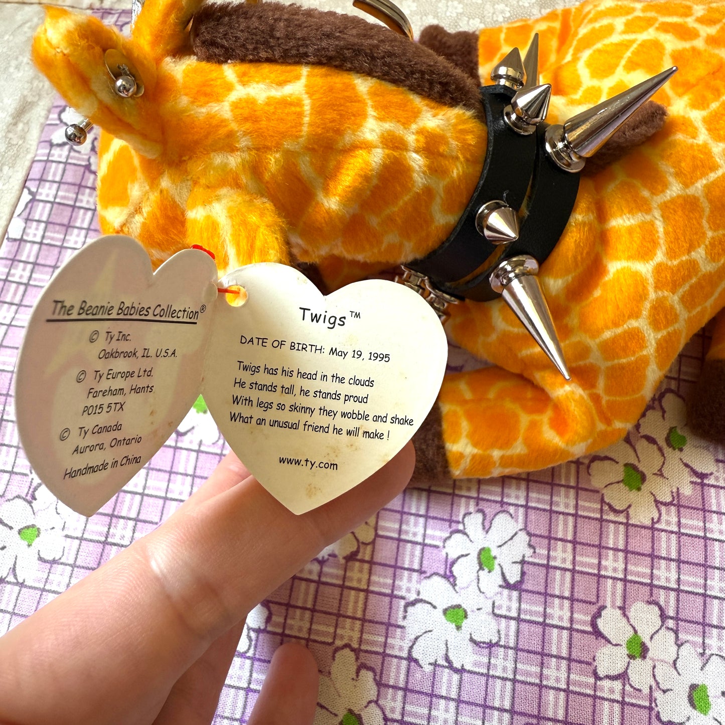 Punk Giraffe Beanie Baby