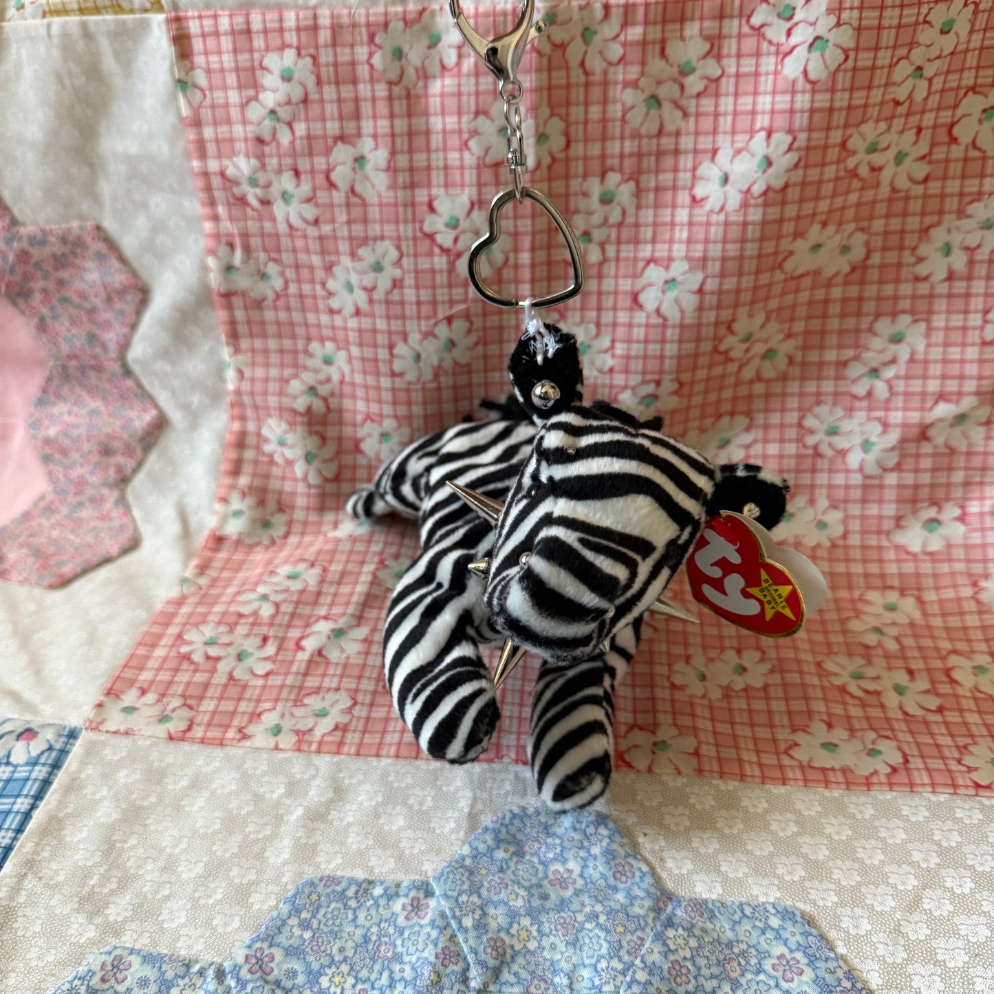 Punk Zebra Beanie Baby