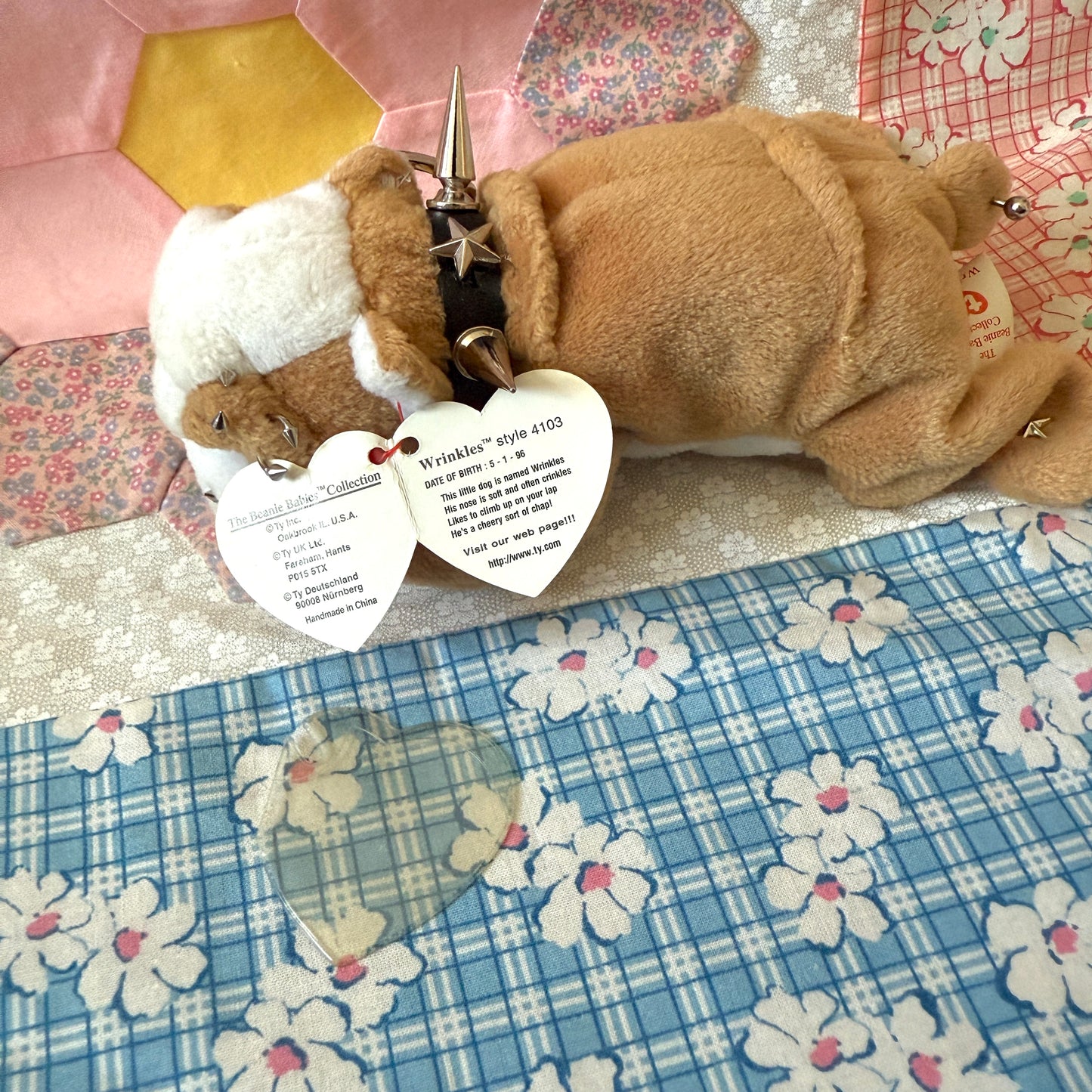 Punk Bull Dog Beanie Baby