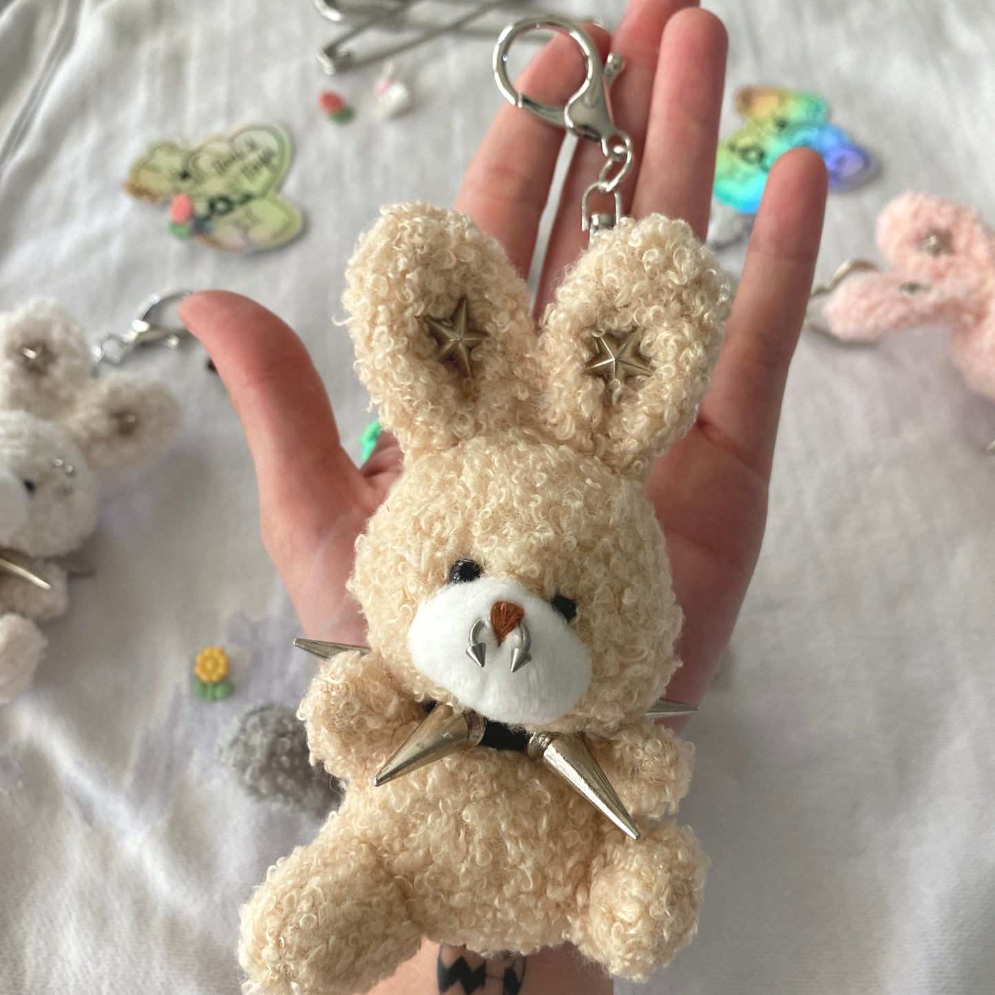 Punk Bunny Bag Charm